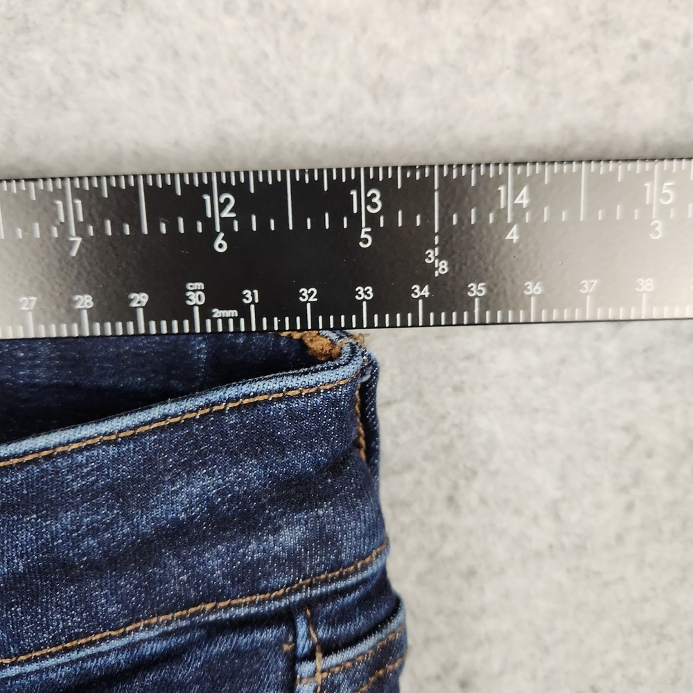American Eagle Hi-Rise Jegging Dark Wash Size 26p Stretch Raw Hem Jeans - Picture 8 of 12